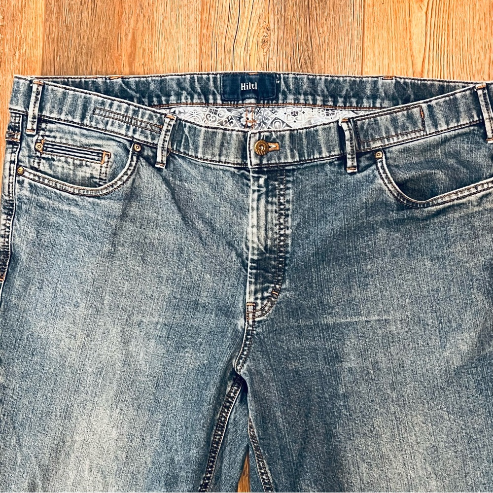 Hiltl ZE500 Blue Jeans Mens 42x28 Kid Contemporary‎ Fit Medium Wash Straight Leg - Picture 2 of 16